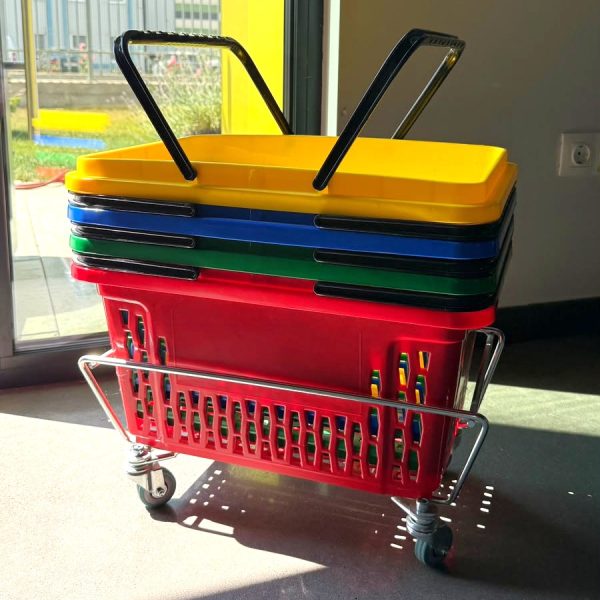 Coș de cumpărături din plastic cu două mânere, 22 litri 1
