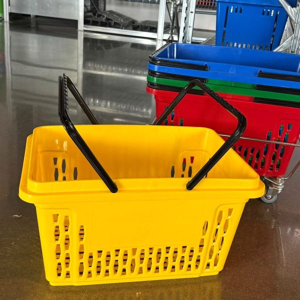 Coș de cumpărături din plastic cu două mânere, 22 litri 2